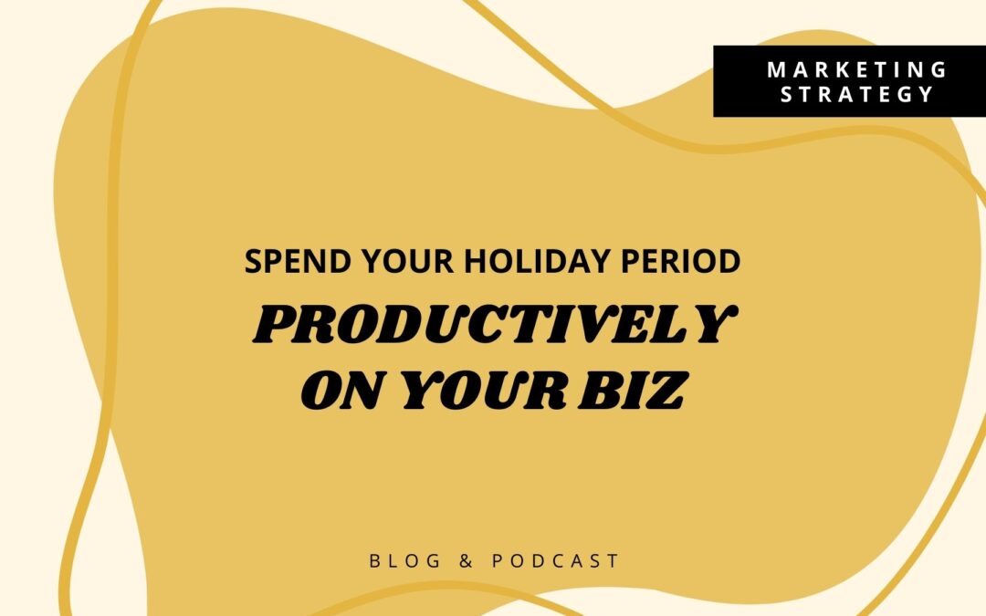 Spend your holiday period productively on your biz